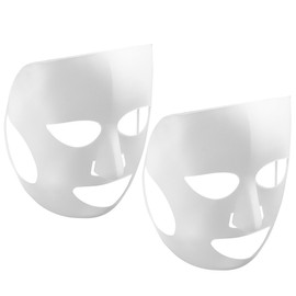 Frcolor 2pcs Reusable Silicon Mask Moisturizing Mask Cover Prevent Evaporating for Sheet Mask (White)