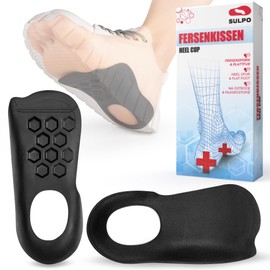 SULPO 3/4 Heel Spur Insoles, Heel Pads, Heel Protection, Heel Cushion, Heel Pads for Heel Spurs and Flat Feet, Longitudinal Arch Support, Heel Stabilisation, 36-39 EU/M