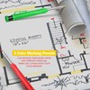 Hiboom 3 Pack Solid Carpenter Pencil with 21 Refill, Long