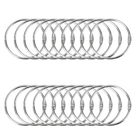 Chtaoxin Binder Rings, 20 Pcs Metal Book Ring, Index Card Rings Binder Clips for Flash Cards, Treasury Tags, Cue Cards, Holding Keys - 1.2 inch / 30 mm