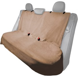 Waterproof SeatShield Washable Backseat Cover- Universal Heavy Duty Non-Slip Back Seat Protector for Kids, Dogs, Pet from Sweat, Food, Dirt etc. - Tan Car Seat Cover for Auto, Truck, Van, SUV