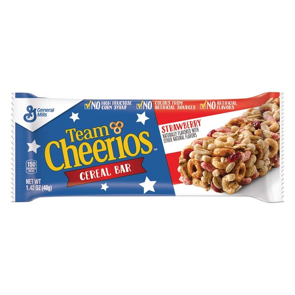 Team Cheerios Strawberry Cereal bar, 96Count