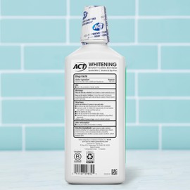ACT Whitening + Anticavity Fluoride Mouthwash 16.9 fl. oz. With Zero Alcohol, Dye Free, Gentle Mint