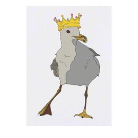 'Dancing Queen Seagull ' Temporary Tattoo - Water Resistant, Skin-Safe, Non-Toxic Transfer (TO00073721)