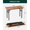 Frylr Small Folding Computer Desk – 43.3 Inch Portable Table