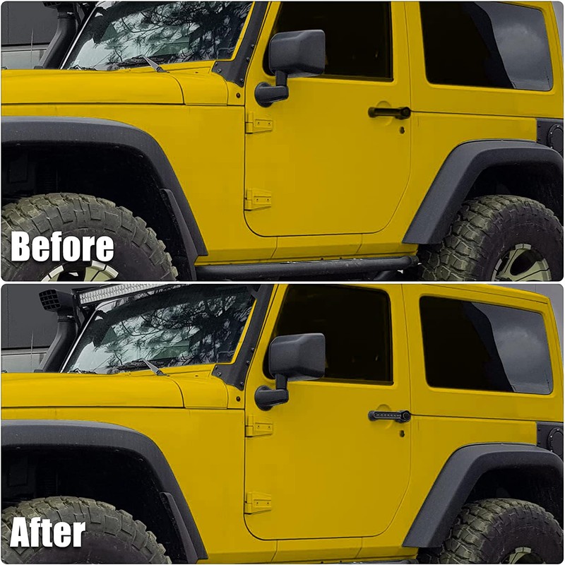 MACHSWON 3pcs Door Handle Cover for Jeep Wrangler 2 Door