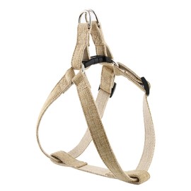 Cat Harness for Walking Escape Proof Linen Fabric Adjustable Pet Vest Harness Comfortable Soft Lightweight Harness for Cats and Dogs Flaxen M