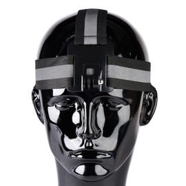 TECHALOGIC Reflective Head/Helmet strap compatible with GoPro Cameras(Black Reflective)