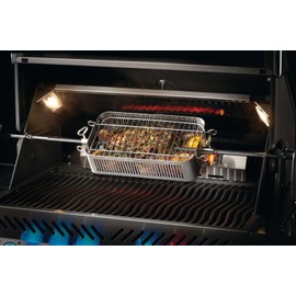 Napoleon Grilling Stainless Steel Adjustable Grill Rotisserie Basket 57013