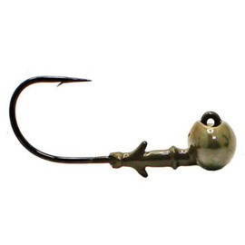 DOBYNS RODS Football Head 1 OZ/GAMAKATSU Hook 4/0 / 3 Pack/Green Pumpkin