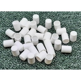 TERF® High Quality Screws Thread Stud End Protective Cap Cover White M10 (10mm) X 17mm Screw Thread Stud Pipe Bolt End Protector PVC Safety Cap Cover - Pack of 10