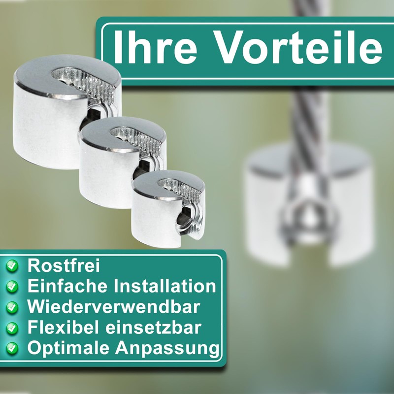 Stop Clamp Made of Stainless Steel V4A - Rope Clamp