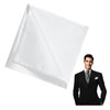 White Pocket Squares for Men, 4.3" White Satin Silk Handkerchief,