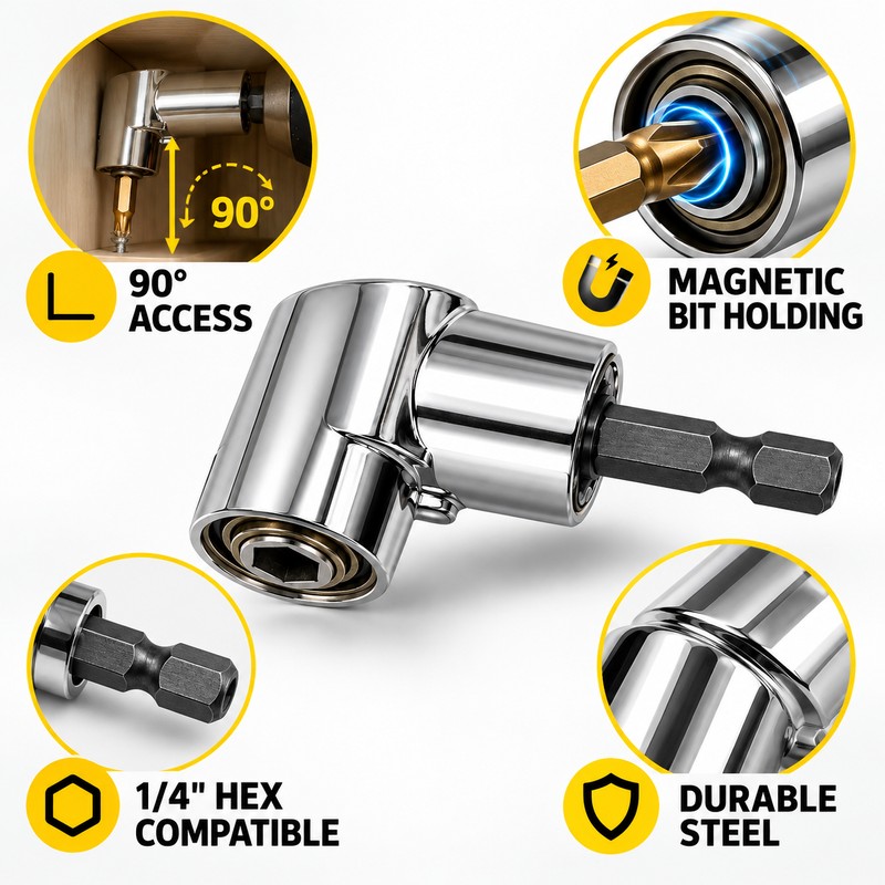 1/4-Inch Magnetic Hex Bit Holder – Quick-Change Screwdriver Bit Extension