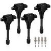BDFHYK Ignition Coil Pack and Iridium Spark Plugs Compatible with