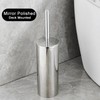 FALANGSHI FR07 Stainless Steel Toilet Brush and Holder Set, Brushed