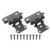 Anxingo 8Pcs 1/2" Overlay Semi Partial Wrap Cabinet Hinges, Steel