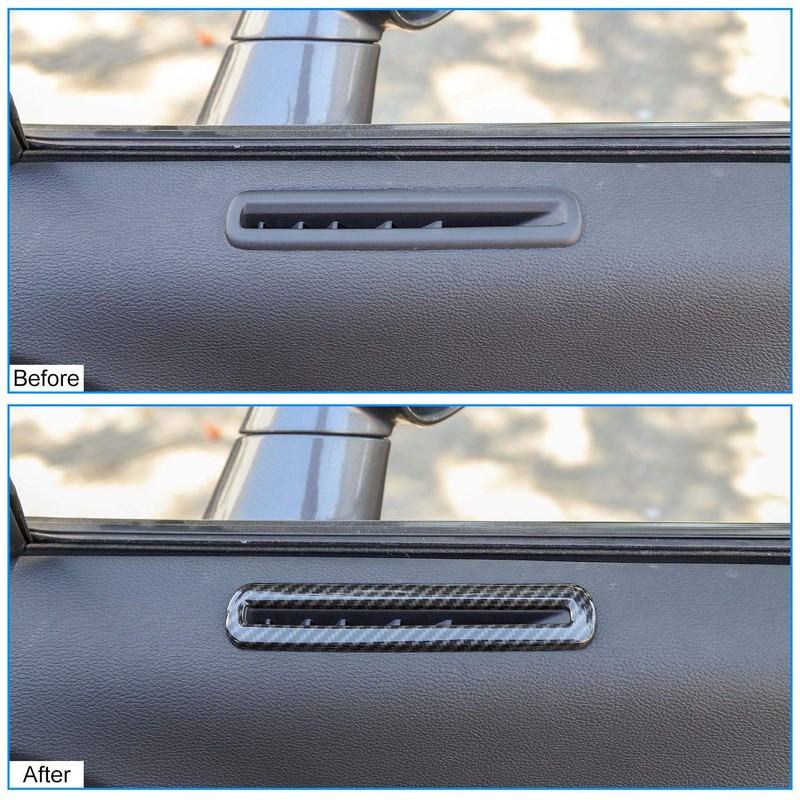 Interior Door Vent Cover Trim for Dodge Challenger 2015-2020 Carbon
