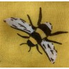 LilyRosa® Bee Scarf Bumble Bees Pattern Design Print Grey Navy