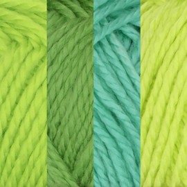 JubileeYarn Amigurumi Select Yarn - Baby Acrylic - Shades of Green - 4 Skeins