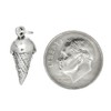 LGU Sterling Silver Oxidized 3D Ice Cream Cone Charm