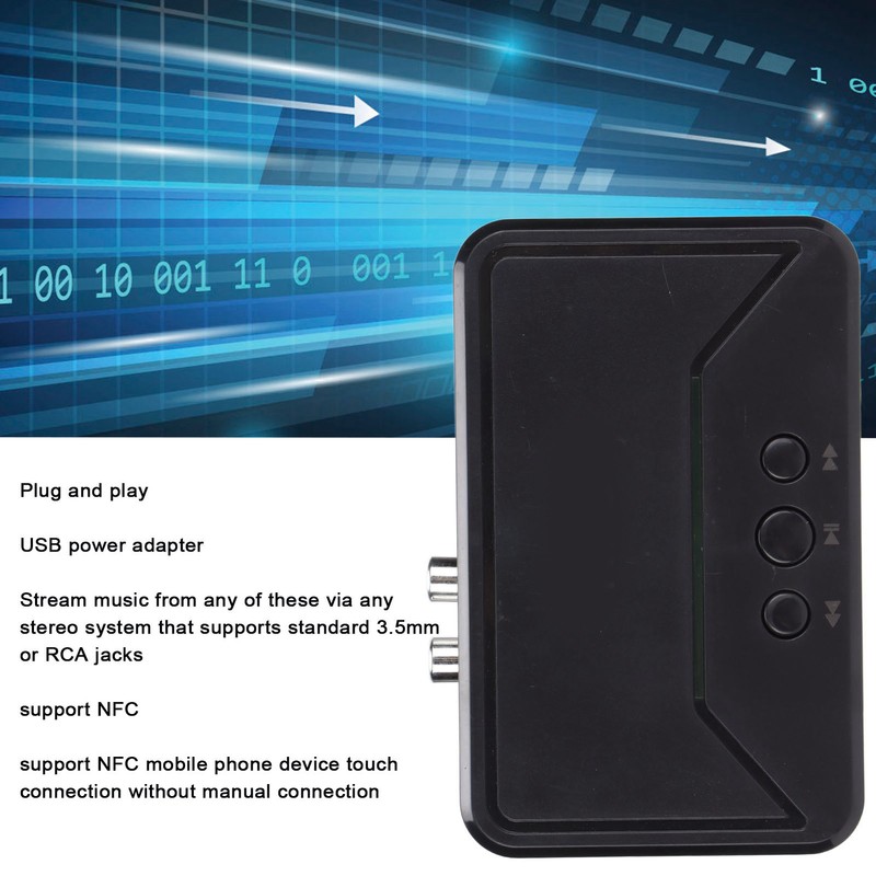 BT Audio Receiver NFC BT 5.0 Wireless Adapter for Home