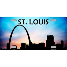 St Louis Silhouette Novelty Metal License Plate Tag LP-8723