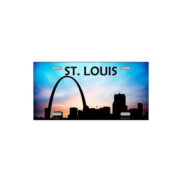 St Louis Silhouette Novelty Metal License Plate Tag LP-8723