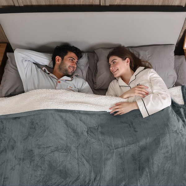 Heated Blanket King, Dual Control Electric Blanket King Size with