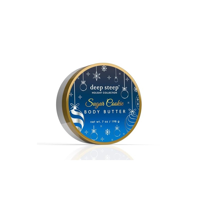 Deep Steep Manteca Corporal Navideña, 7 Oz (Galleta De Azúcar)