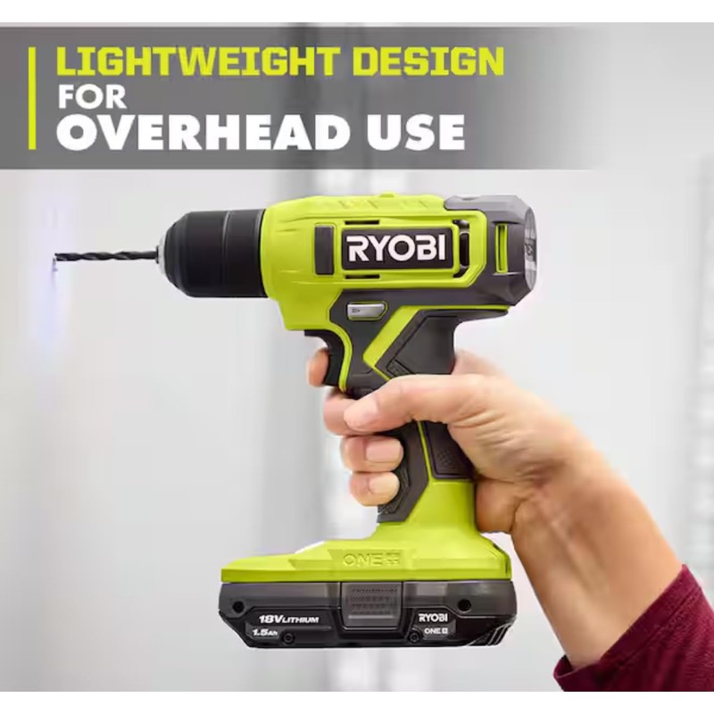 Ryobi 18V Cordless 3/8 in. Drill/Driver (Tool Only) PCL201