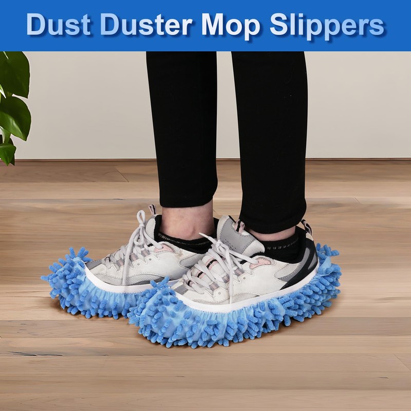 Decorniqu 5 Pairs Large Mop Slippers for Floor Cleaning Supplies