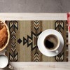 Brown Black Boho Placemats Set of 4 Rustic Aztec Western