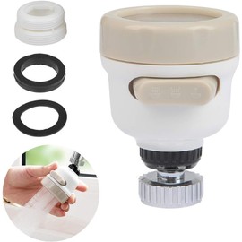 Aireador giratorio de 360 grados, ahorro de agua, cabezal de llave de cocina de alta presión, cabezal de rociador de 3 modos, posición, filtro de salpicaduras ajustable, boquilla de cocina, baño, llave de espuma