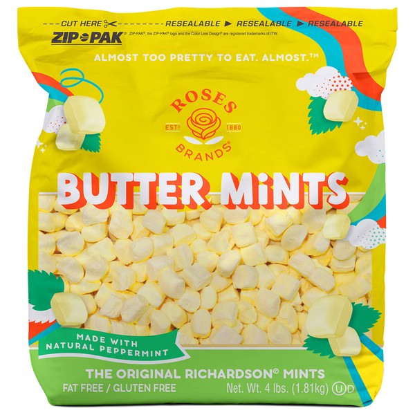 Roses Brands - Butter Mints - Peppermint Candy, 4 lbs