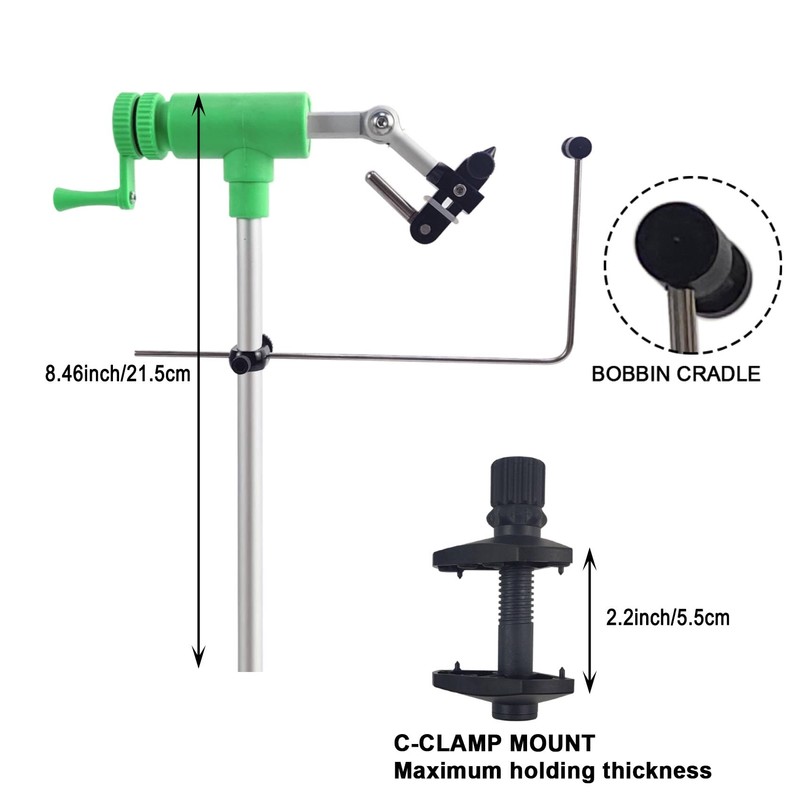 Riverruns N6201 II Generation Rotary Fly Tying Vise 360 Degree