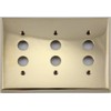 Unlacquered Polished Brass 3 Gang Push Button Light Switch Wall