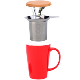 Daycount Stainless Steel Reusable Filter, Tea Baskets Mesh Coffee Espresso Strainer Dripper With Holder