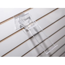 ZAPATERA DE ACRILICO GIRATORIA TRANSPARENTE PARA PANEL RANURADO | 10 PZAS.