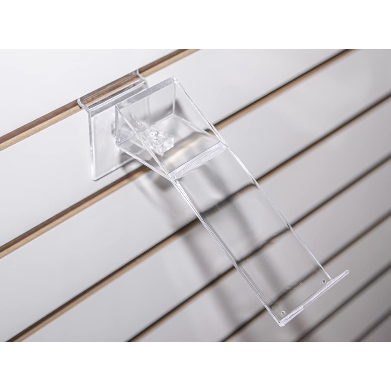 ZAPATERA DE ACRILICO GIRATORIA TRANSPARENTE PARA PANEL RANURADO | 10