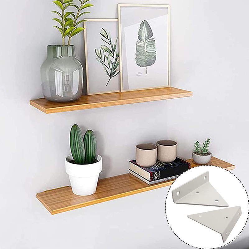 Pack of 4 Floating Shelf Brackets, Shelf Brackets, Triangle Shape,