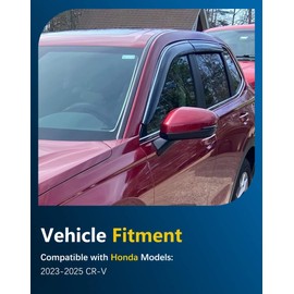 CXZHAZD Shatterproof Tape-On Window Rain Guards for Honda CR-V 2023-2025 with Chrome Trim, Out-Channel Window Deflectors, Vent Window Visors, Vent Deflector for Cars, Car Accessories, 4 pcs