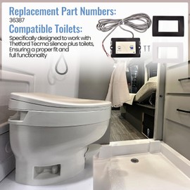 Fuabator 36387 Dual Button Wall Switch Toilet Control Panel for Thetford Tecma Silence Plus Toilet, Easy Installation and Reliable Performance