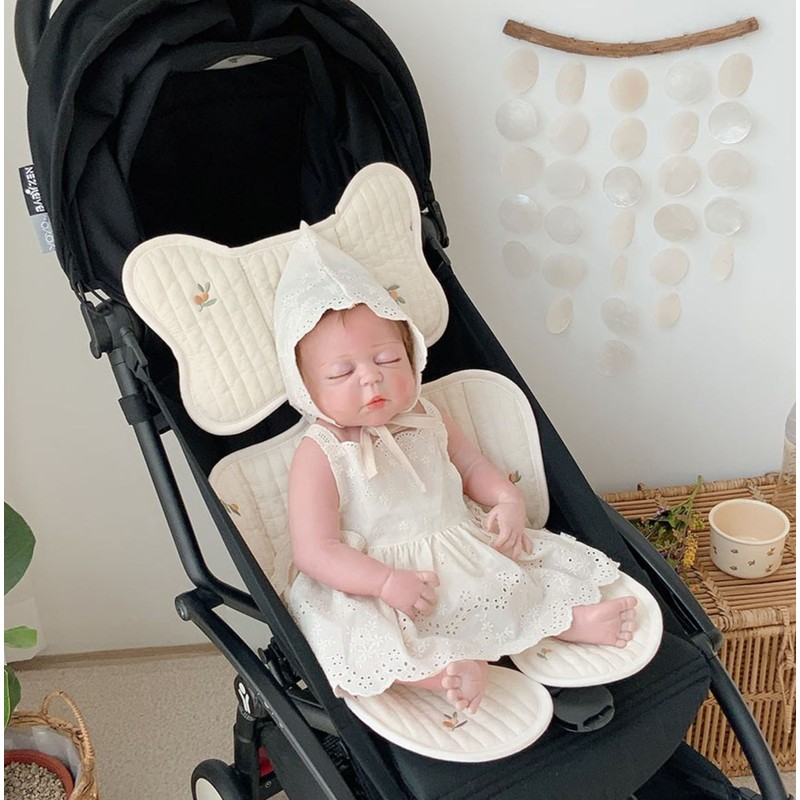 Soft Baby Stroller Seat Cushion Breathable Pure Cotton Infant Car