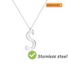 GDBAIXIMY Alphabet S Name Initial Letter Pendant Necklace Silver for
