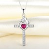 YL Mom Cross Necklace 925 Sterling Silver Mother Pendant Created