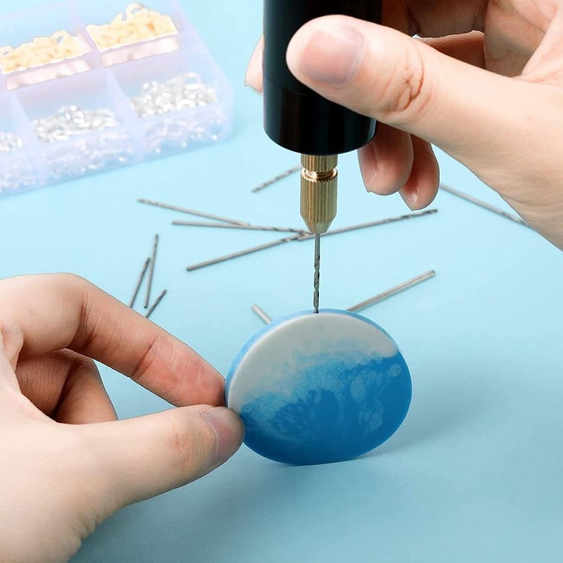 Lyaciomn Electric Resin Drill Set,Including Eye Screws,Twist Drill Bits Tools,Electric
