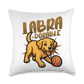 Labra-Dorable Labrador Lover Labrador Throw Pillow