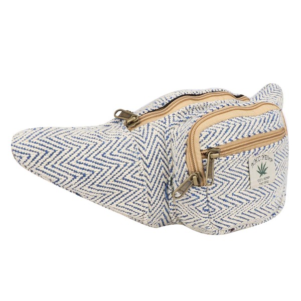 Hemp Fanny Pack,Adjustable Waist and Multiple Pockets,Waist Bag & for