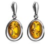 Ian and Valeri Co. Amber Sterling Silver Oval Dangle Earrings